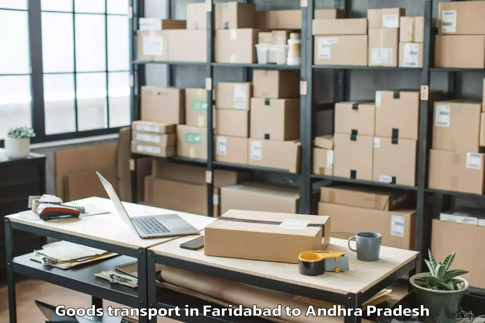 Discover Faridabad to Peda Araveedu Goods Transport